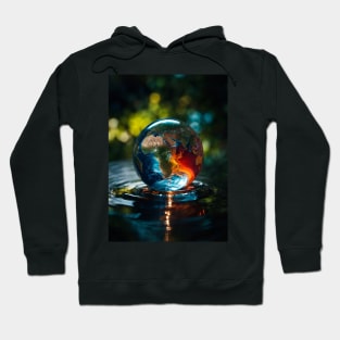 Earth inside a water drop Hoodie